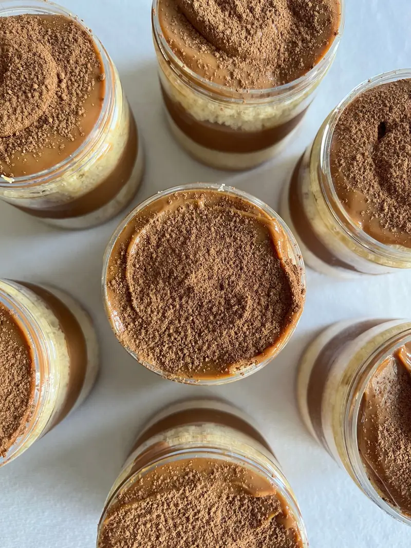 Dulce de Leche cake in a jar